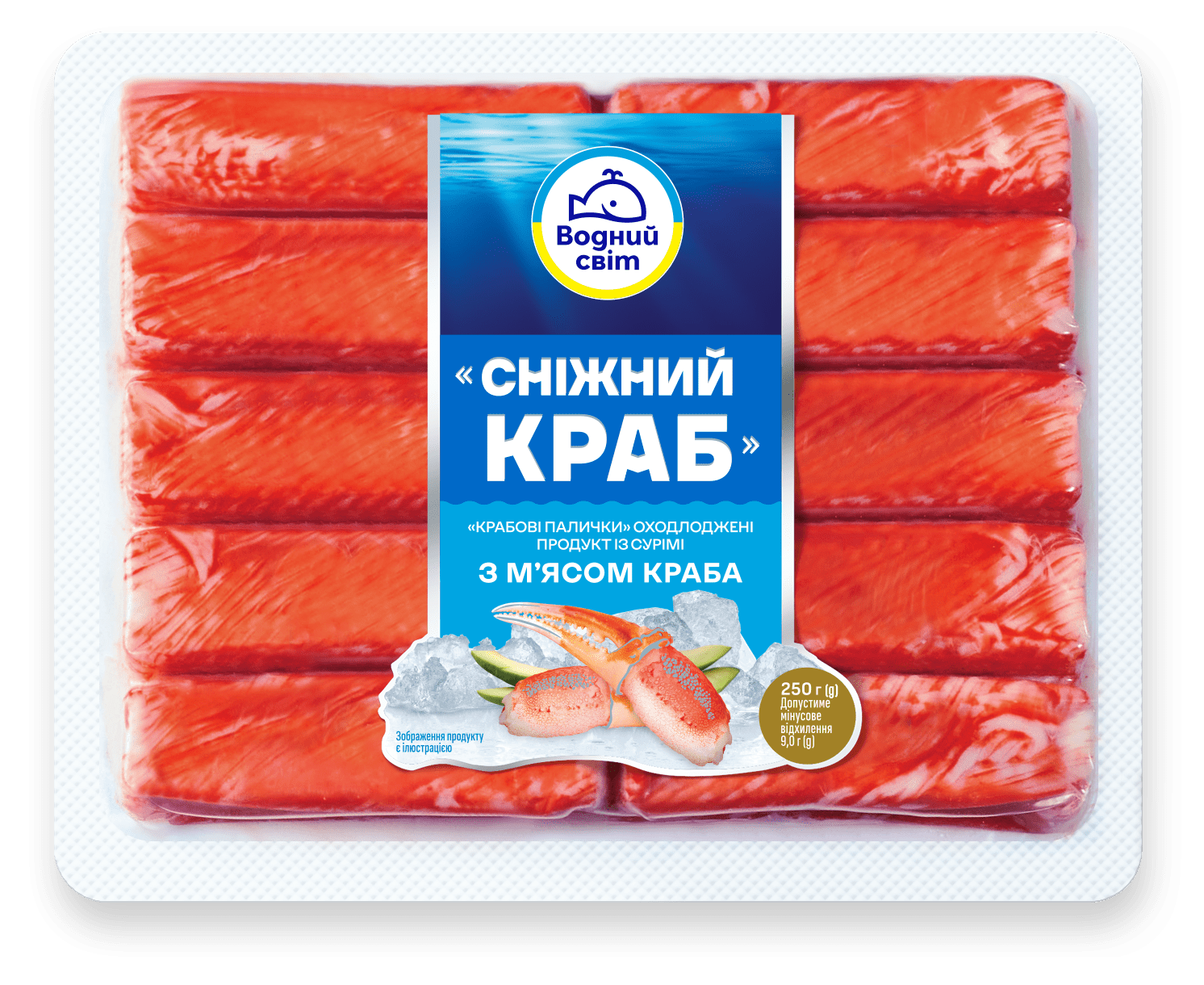 Сніжний краб охолоджений, 250 г