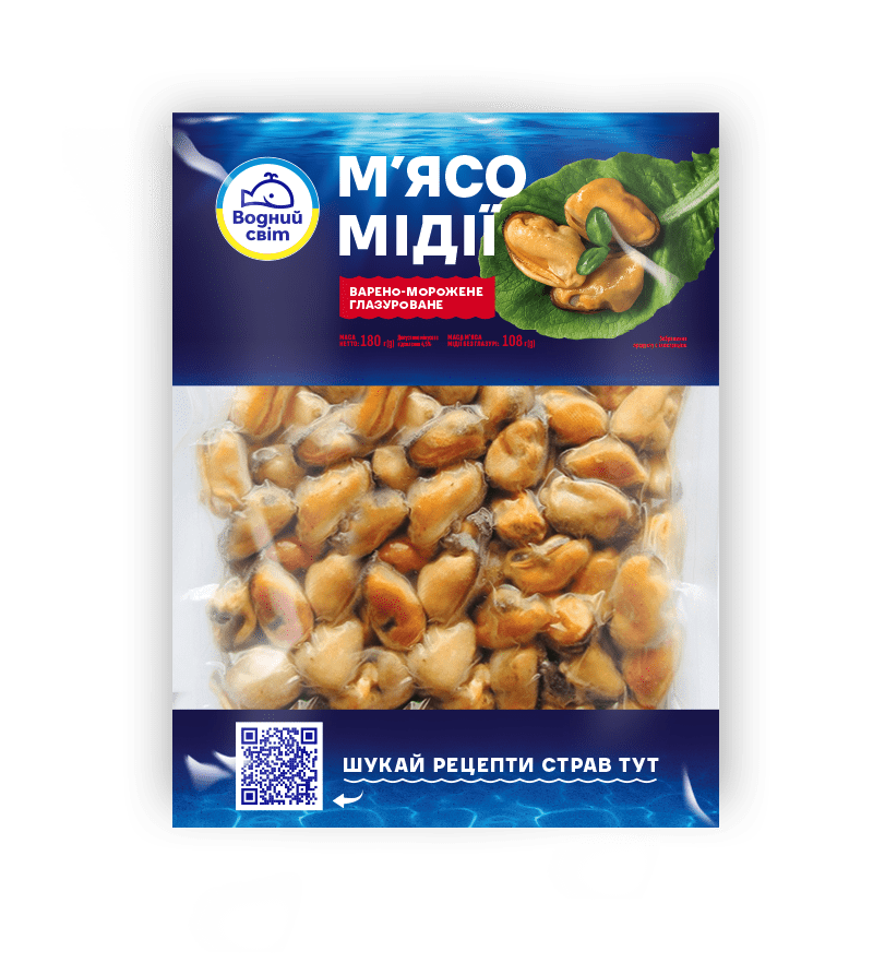 М’ясо мідії варено-морожене