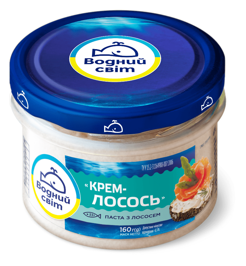 «Крем-лосось». Паста з лососем пастеризована, 160 г